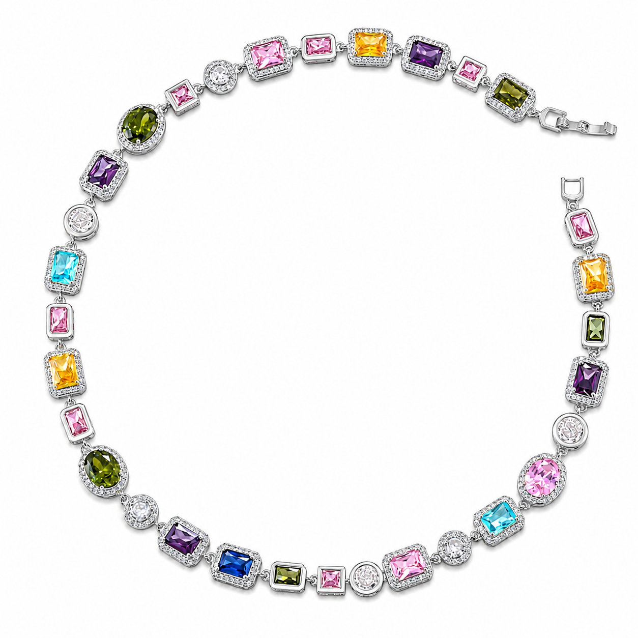 Collier Pink ASTRA Argenté