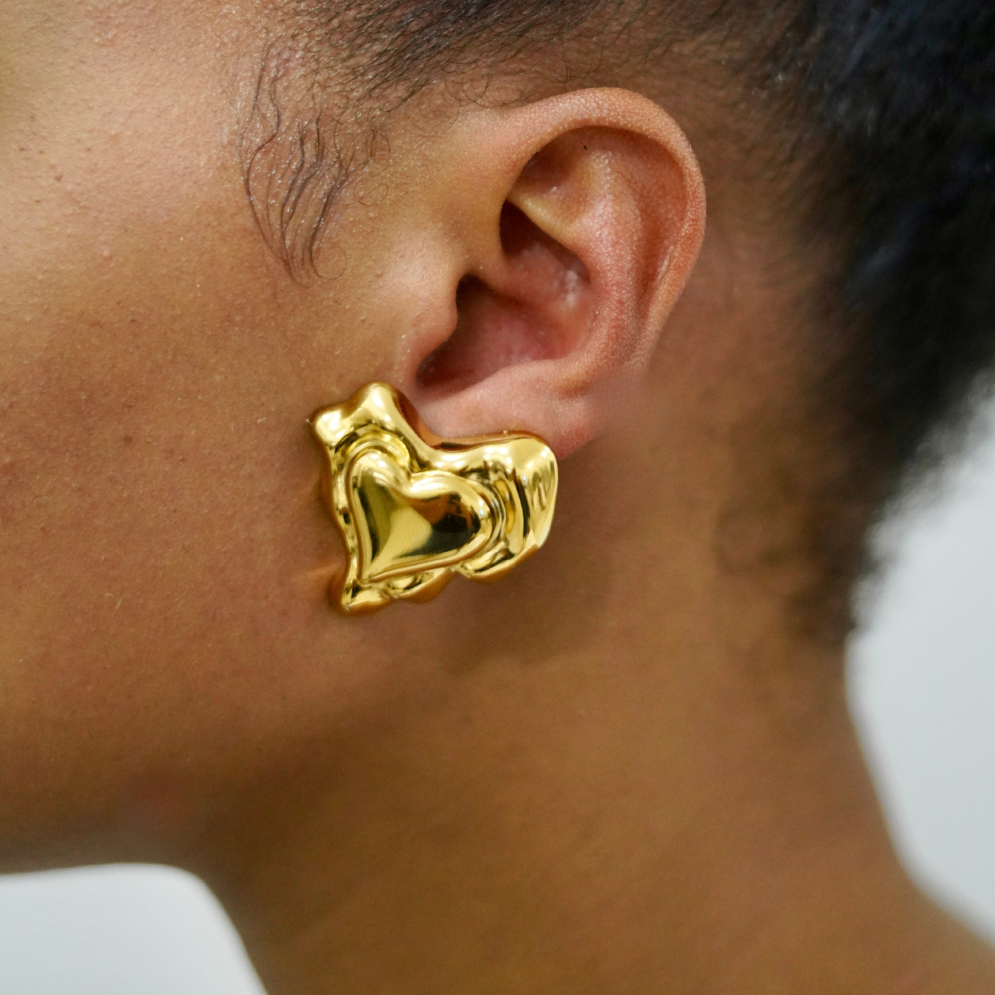Boucle d’oreille LAVA HEART