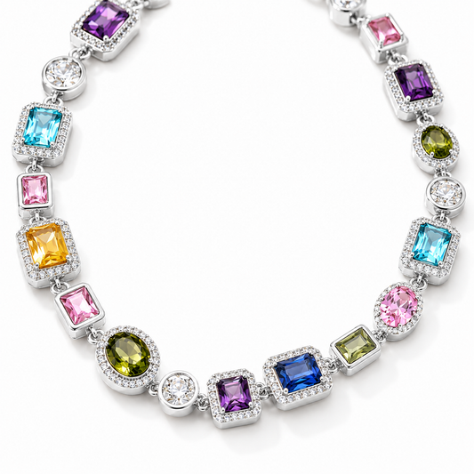 Collier Pink ASTRA Argenté