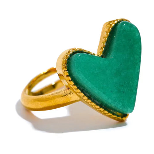 Bague Heart Vert